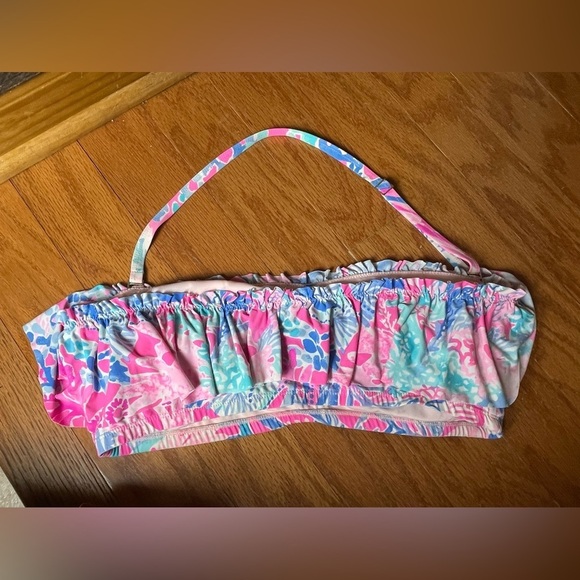 Lilly Pulitzer Ruffled Swim Top Size 12 - Picture 2 of 4